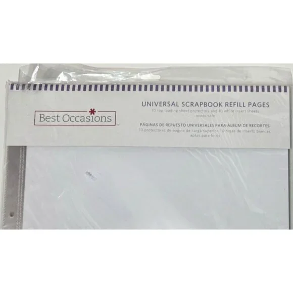 NEW Best Occasion 12"x12" 10 Top Load Universal Scrapbook Refill Pages MK12R - Picture 2 of 3